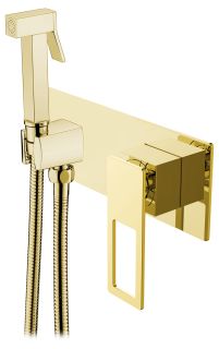 Гигиенический душ Boheme Q со смесителем золото 147-GG